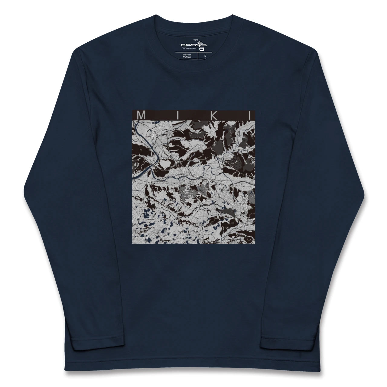 【三木(兵庫県)】地図柄ロングスリーブTシャツ