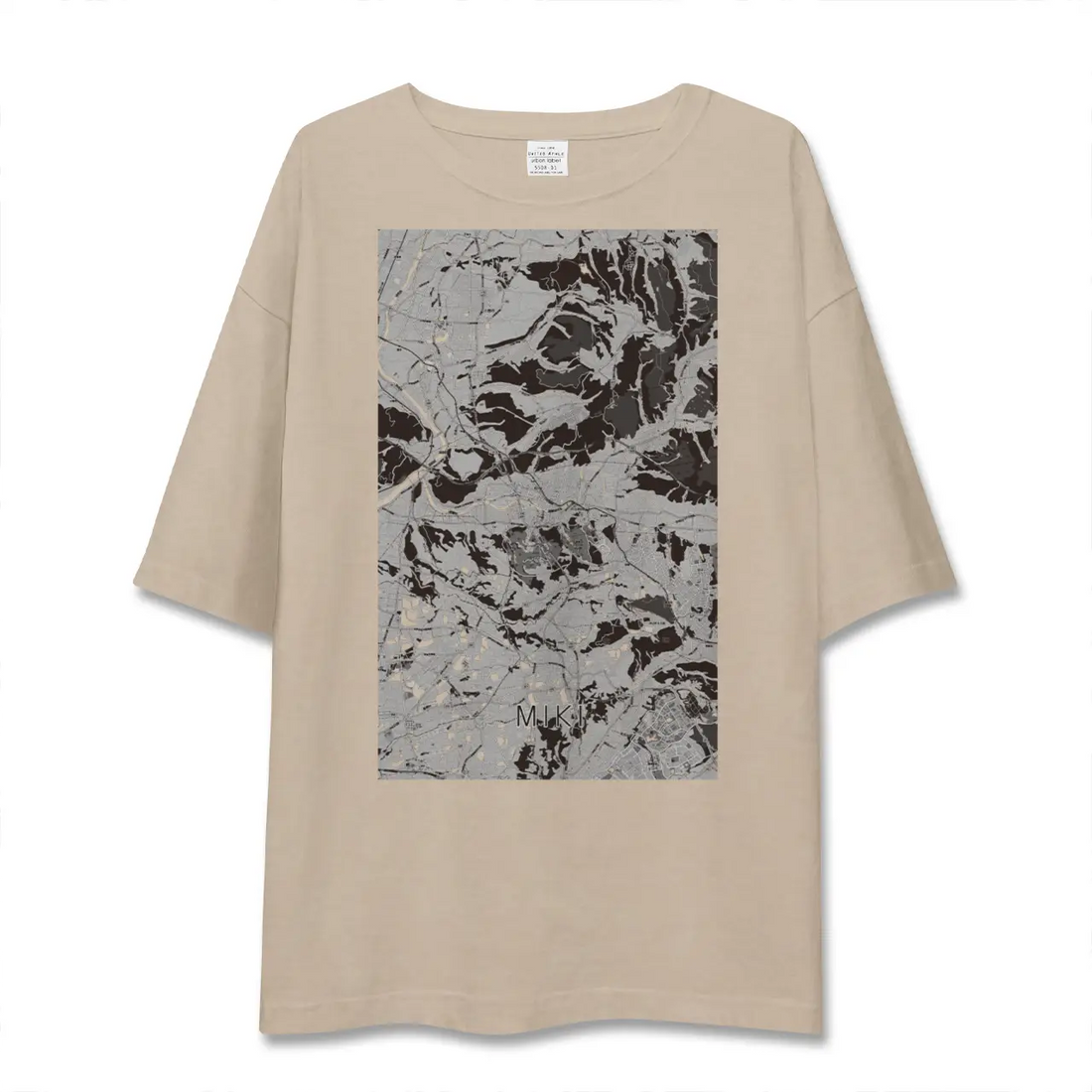 【三木(兵庫県)】地図柄ビッグシルエットTシャツ