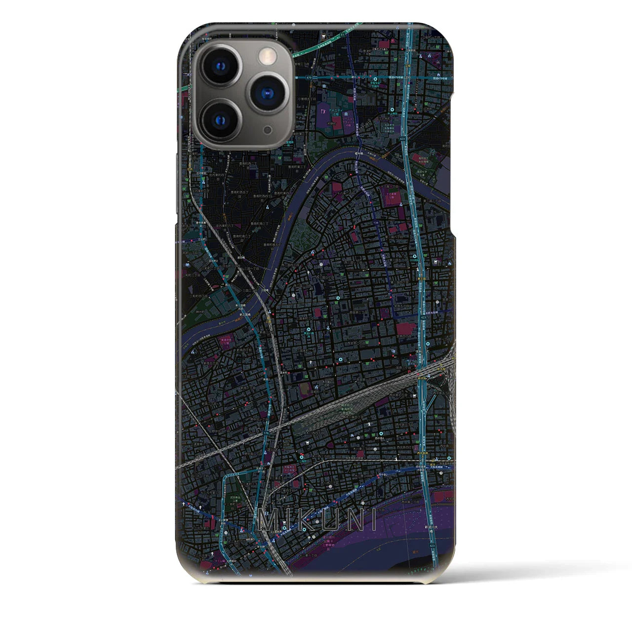 【三国(大阪府)】地図柄iPhoneケース(バックカバータイプ)
