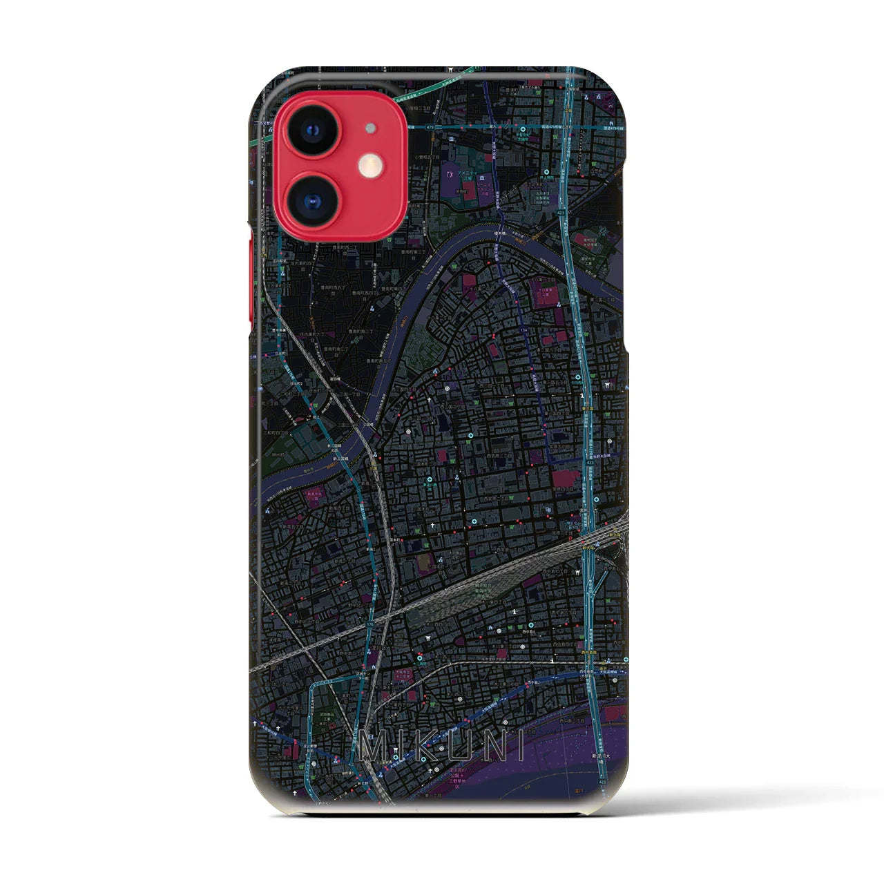 【三国(大阪府)】地図柄iPhoneケース(バックカバータイプ)