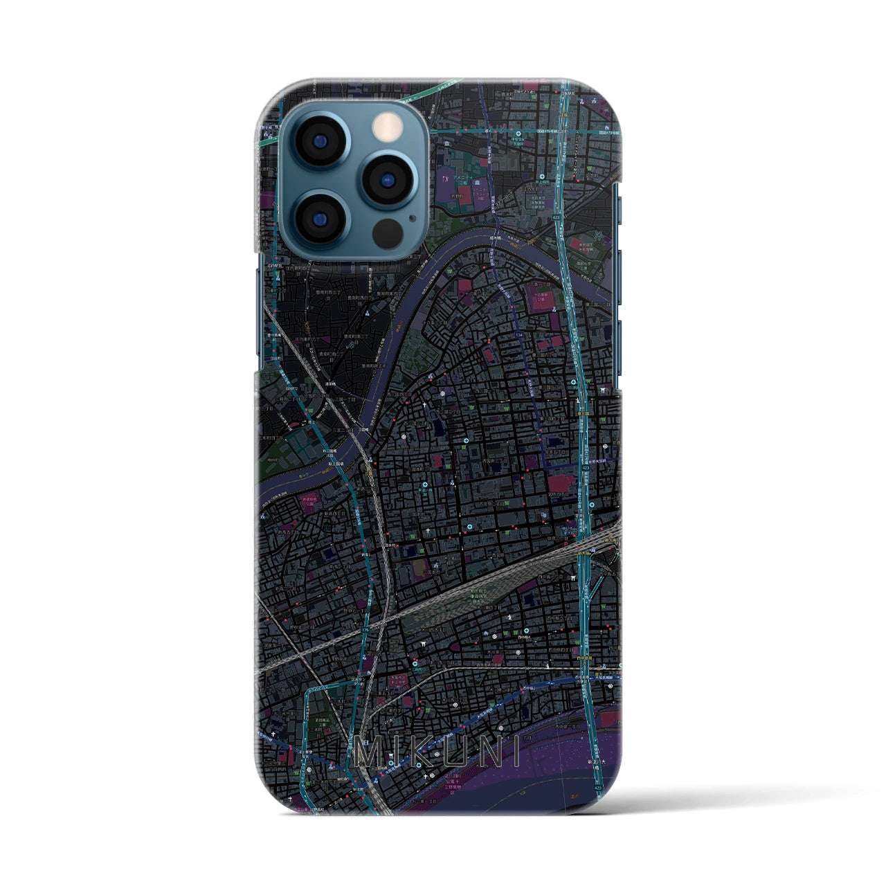 【三国(大阪府)】地図柄iPhoneケース(バックカバータイプ)