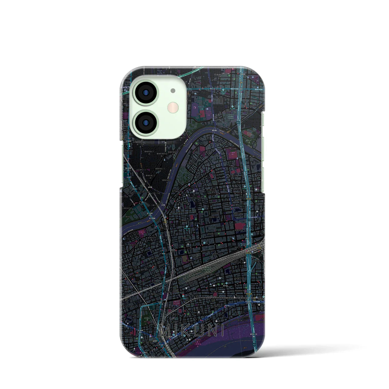 【三国(大阪府)】地図柄iPhoneケース(バックカバータイプ)