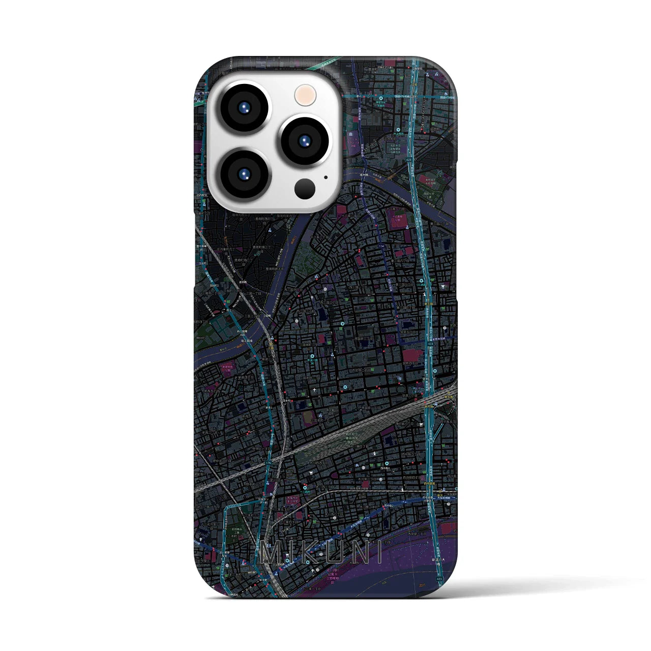 【三国(大阪府)】地図柄iPhoneケース(バックカバータイプ)