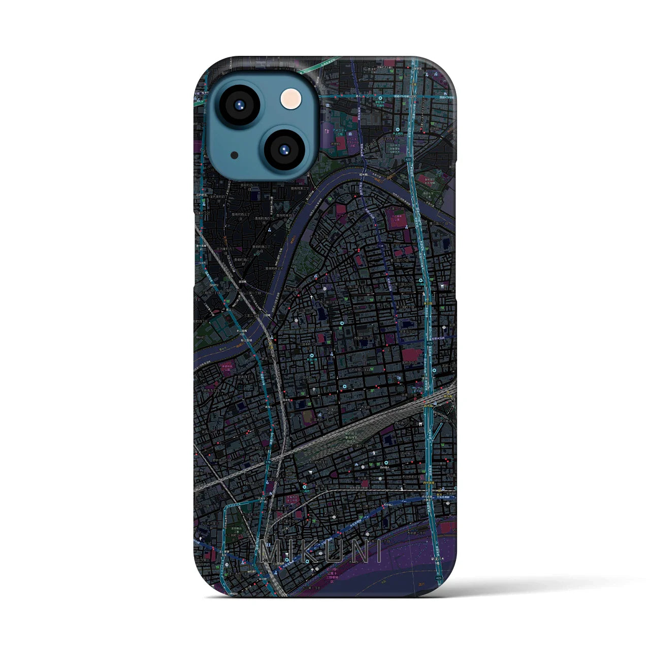 【三国(大阪府)】地図柄iPhoneケース(バックカバータイプ)