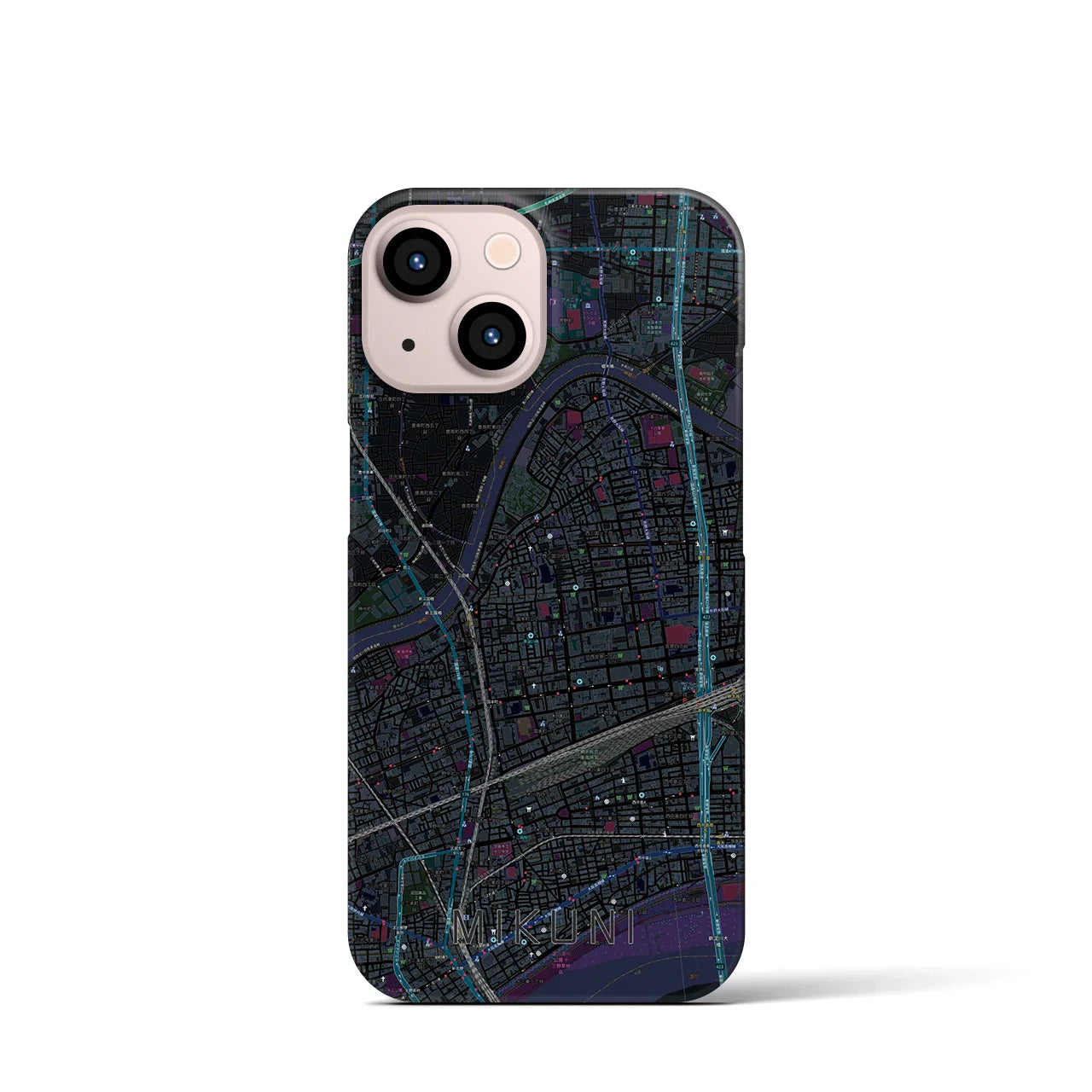 【三国(大阪府)】地図柄iPhoneケース(バックカバータイプ)