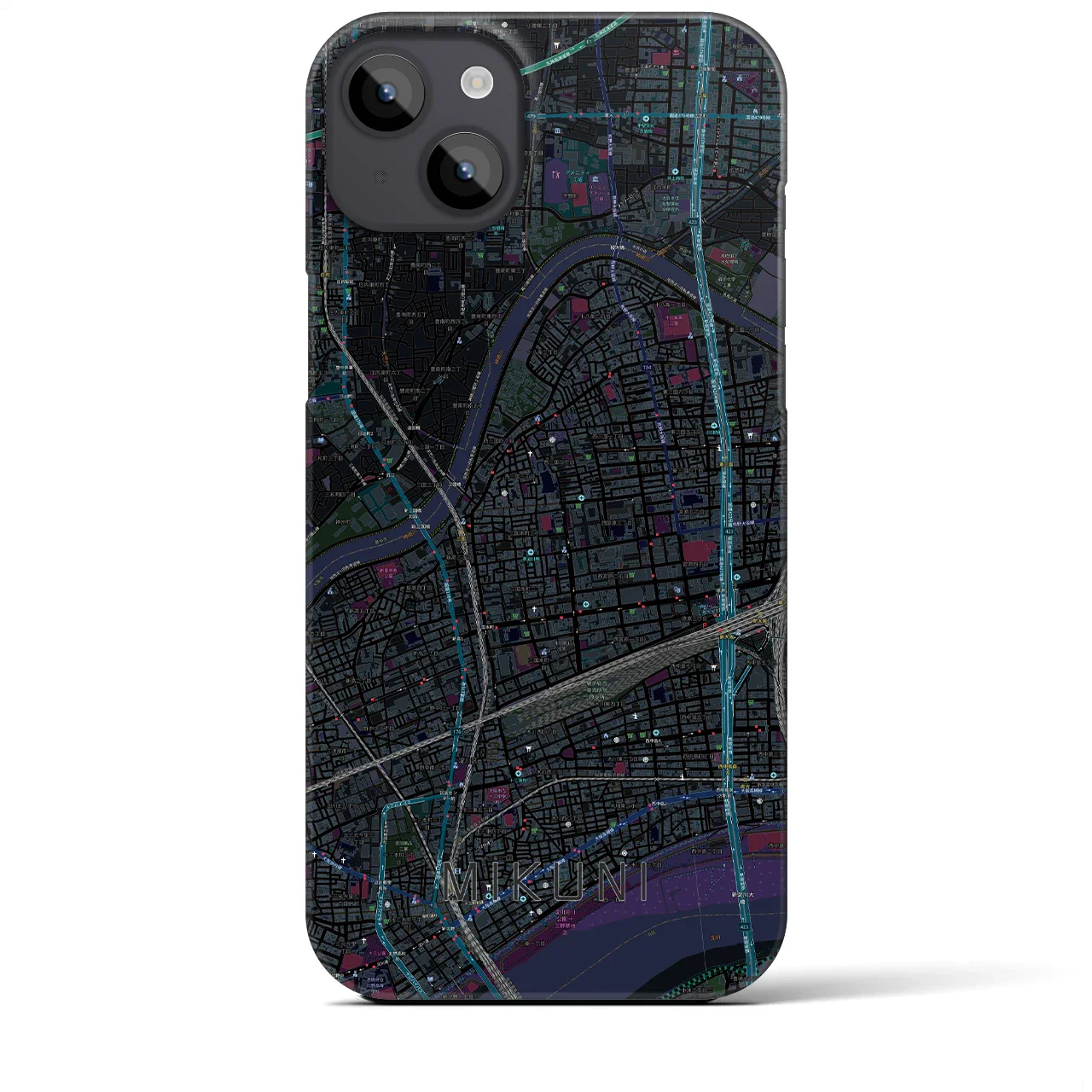【三国(大阪府)】地図柄iPhoneケース(バックカバータイプ)