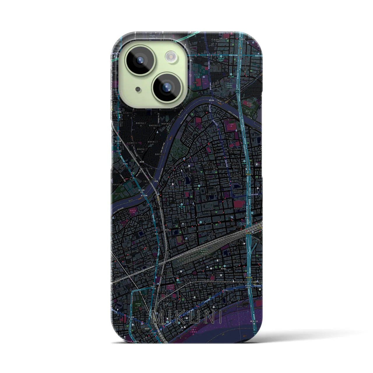 【三国(大阪府)】地図柄iPhoneケース(バックカバータイプ)