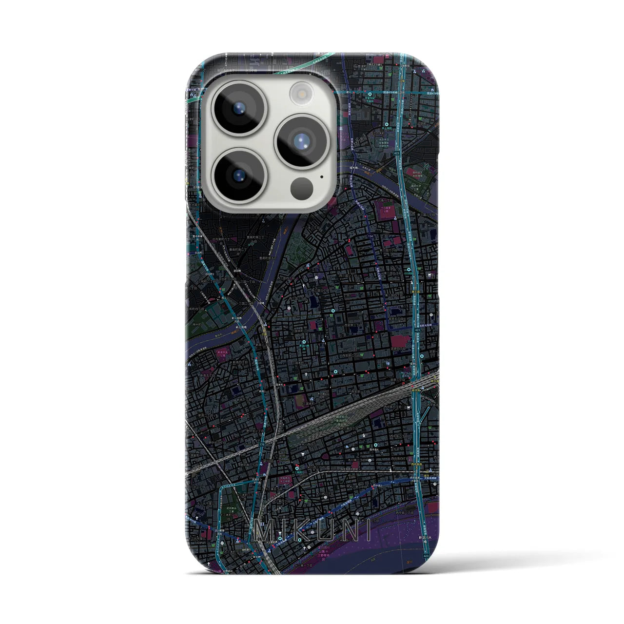 【三国(大阪府)】地図柄iPhoneケース(バックカバータイプ)