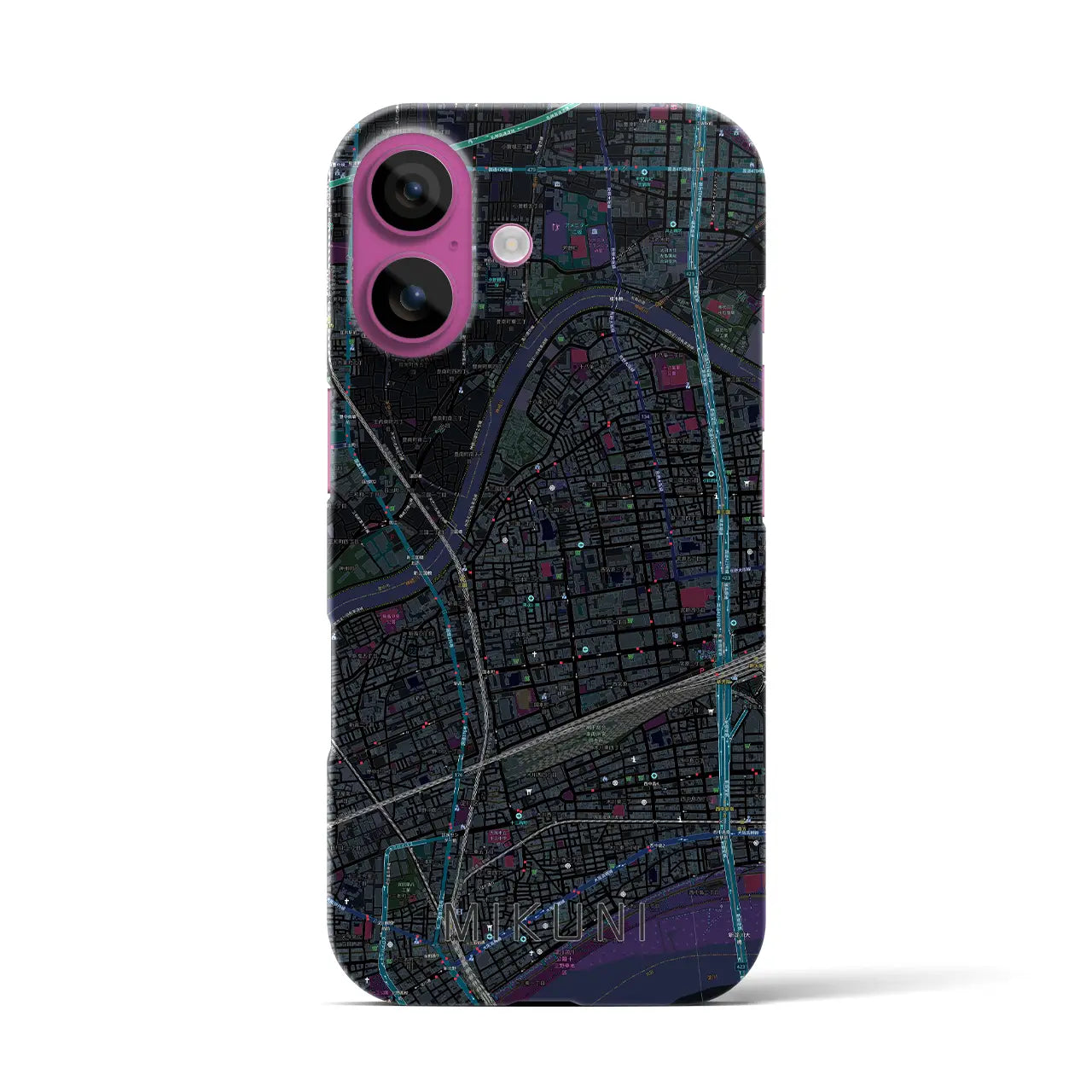 【三国(大阪府)】地図柄iPhoneケース(バックカバータイプ)
