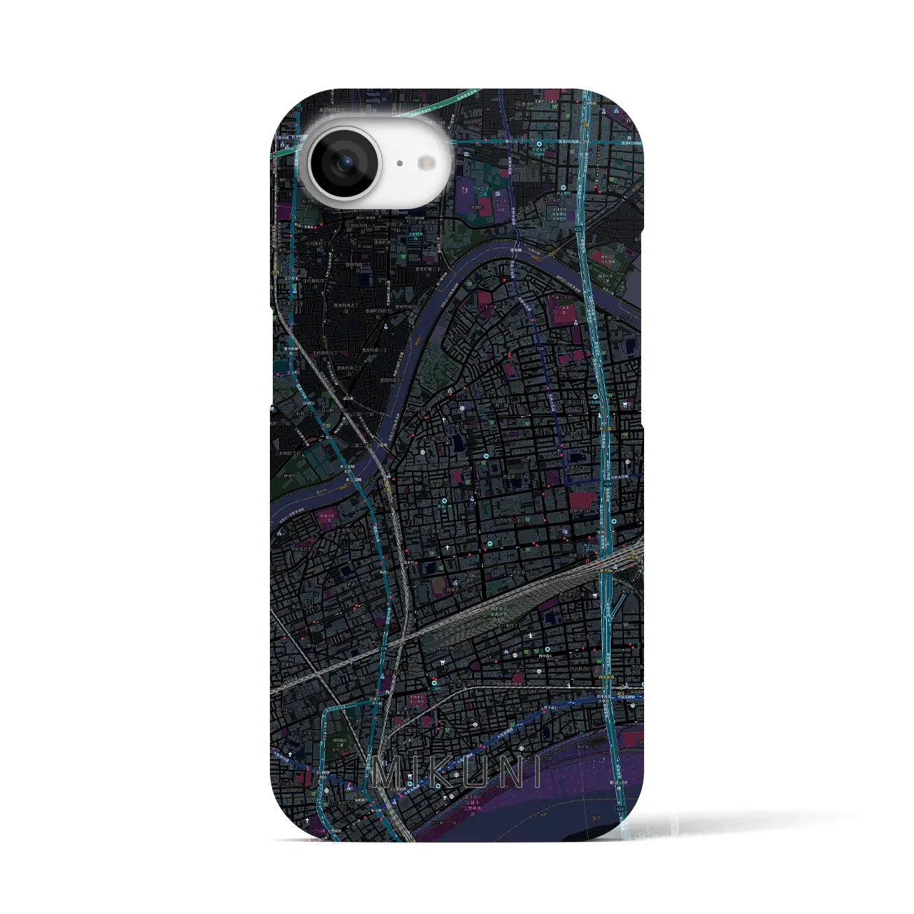【三国(大阪府)】地図柄iPhoneケース(バックカバータイプ)