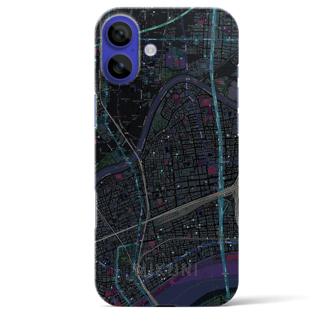 【三国(大阪府)】地図柄iPhoneケース(バックカバータイプ)