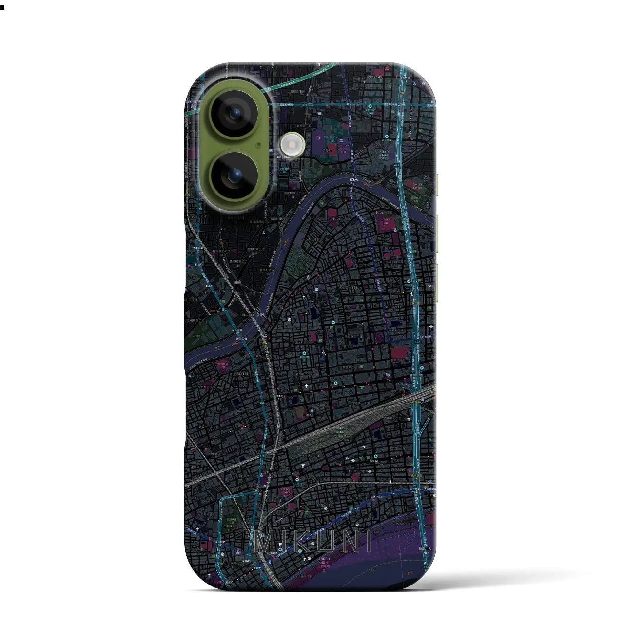 【三国(大阪府)】地図柄iPhoneケース(バックカバータイプ)