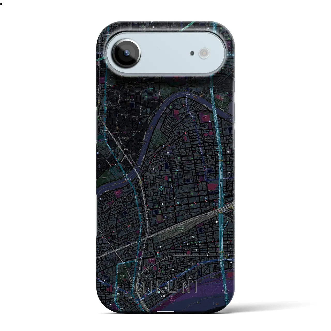 【三国(大阪府)】地図柄iPhoneケース(バックカバータイプ)