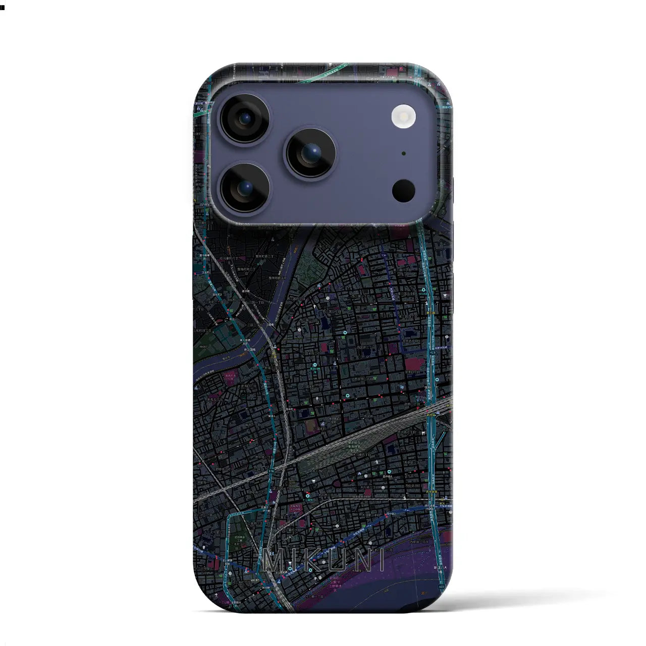 【三国(大阪府)】地図柄iPhoneケース(バックカバータイプ)