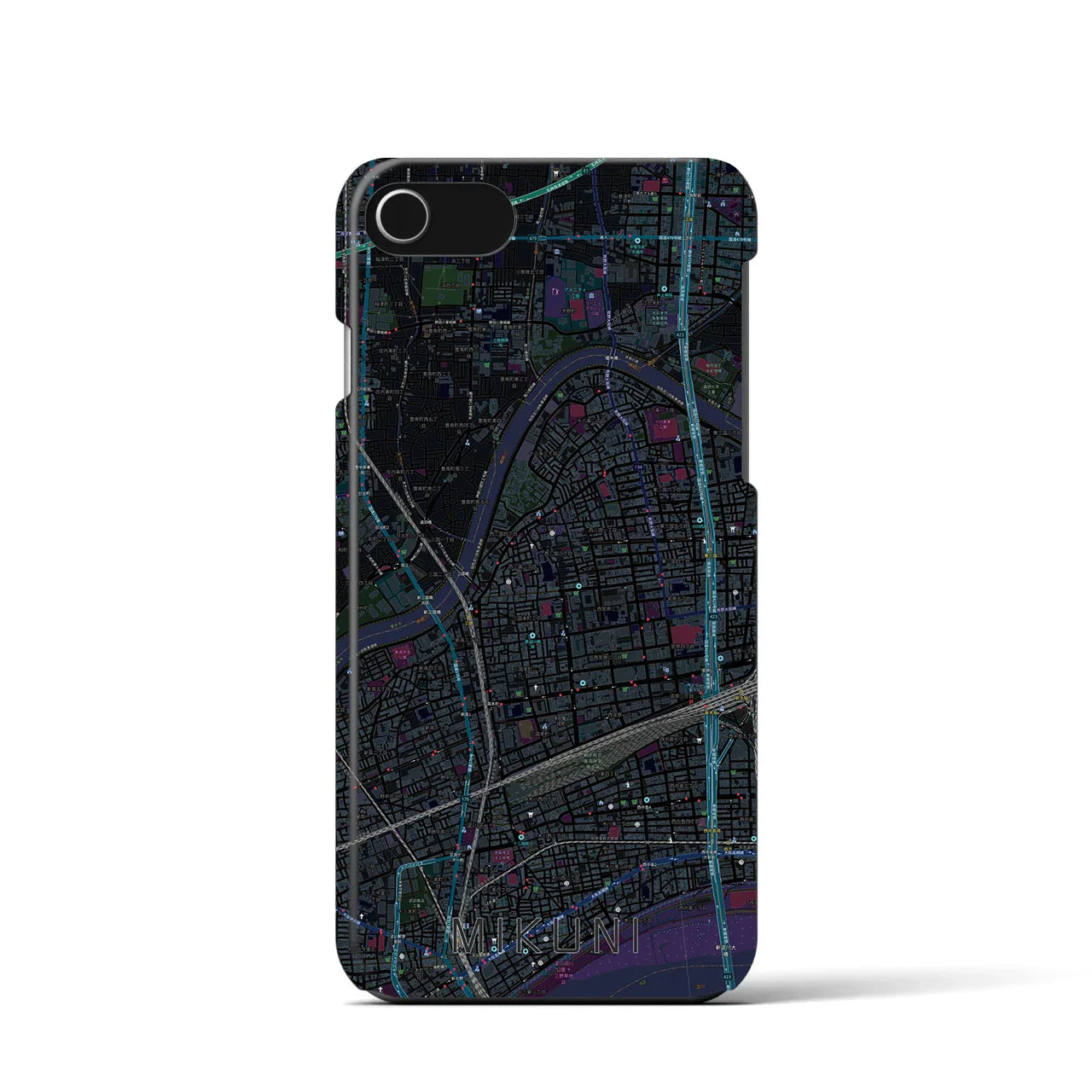 【三国(大阪府)】地図柄iPhoneケース(バックカバータイプ)