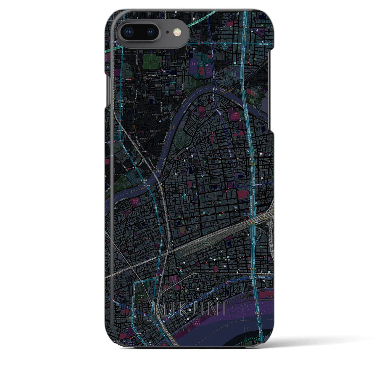【三国(大阪府)】地図柄iPhoneケース(バックカバータイプ)