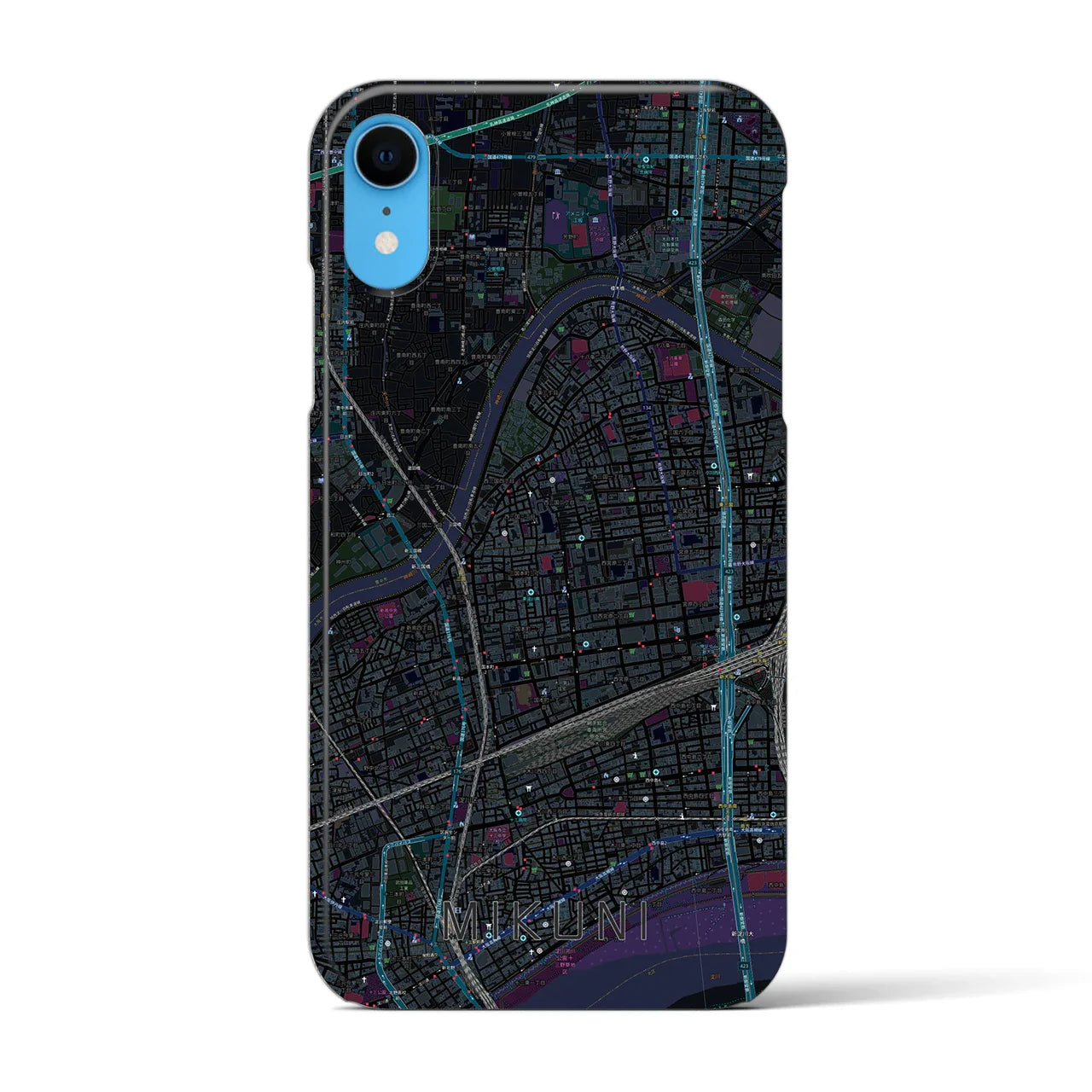 【三国(大阪府)】地図柄iPhoneケース(バックカバータイプ)