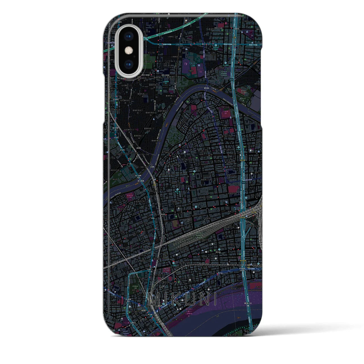 【三国(大阪府)】地図柄iPhoneケース(バックカバータイプ)