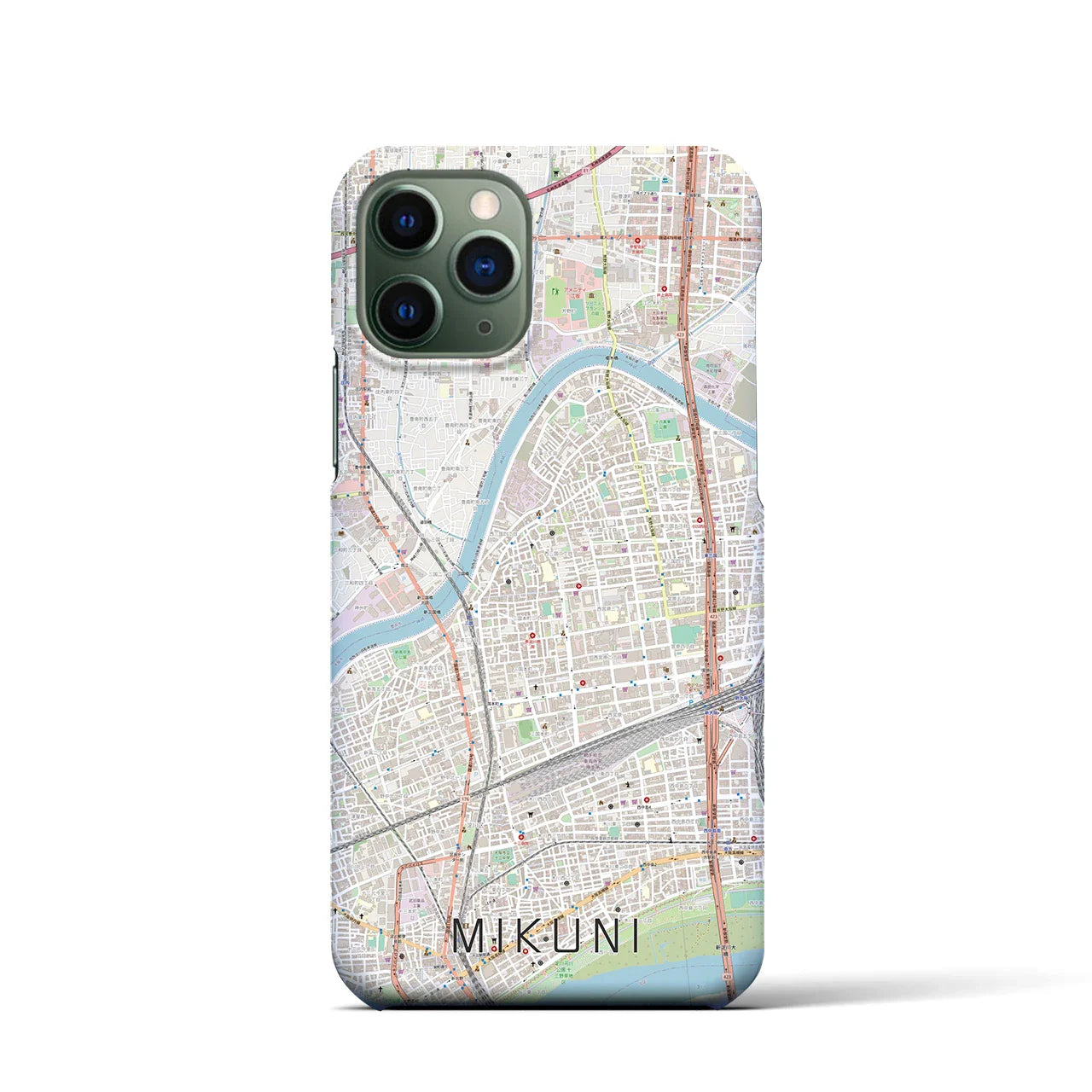 【三国(大阪府)】地図柄iPhoneケース(バックカバータイプ)