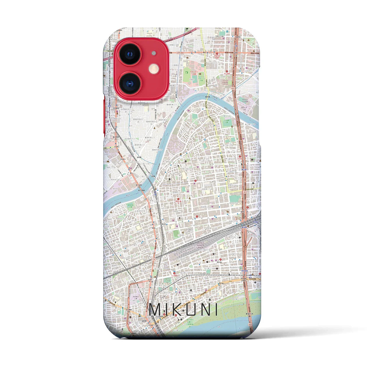 【三国(大阪府)】地図柄iPhoneケース(バックカバータイプ)