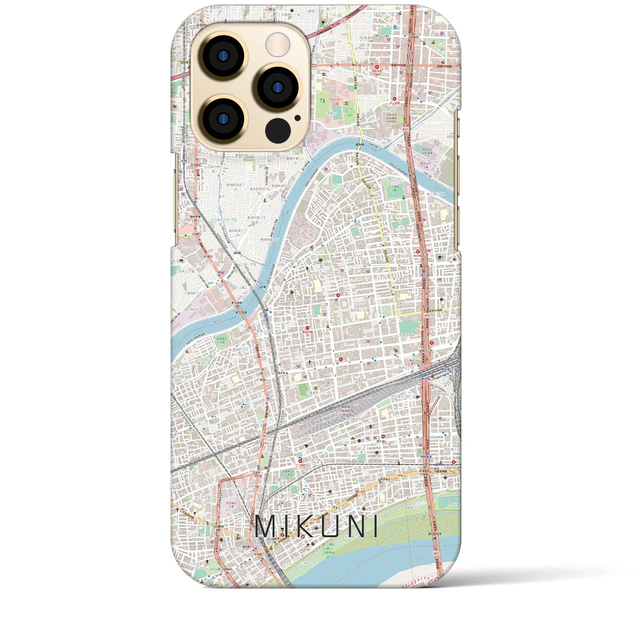【三国(大阪府)】地図柄iPhoneケース(バックカバータイプ)
