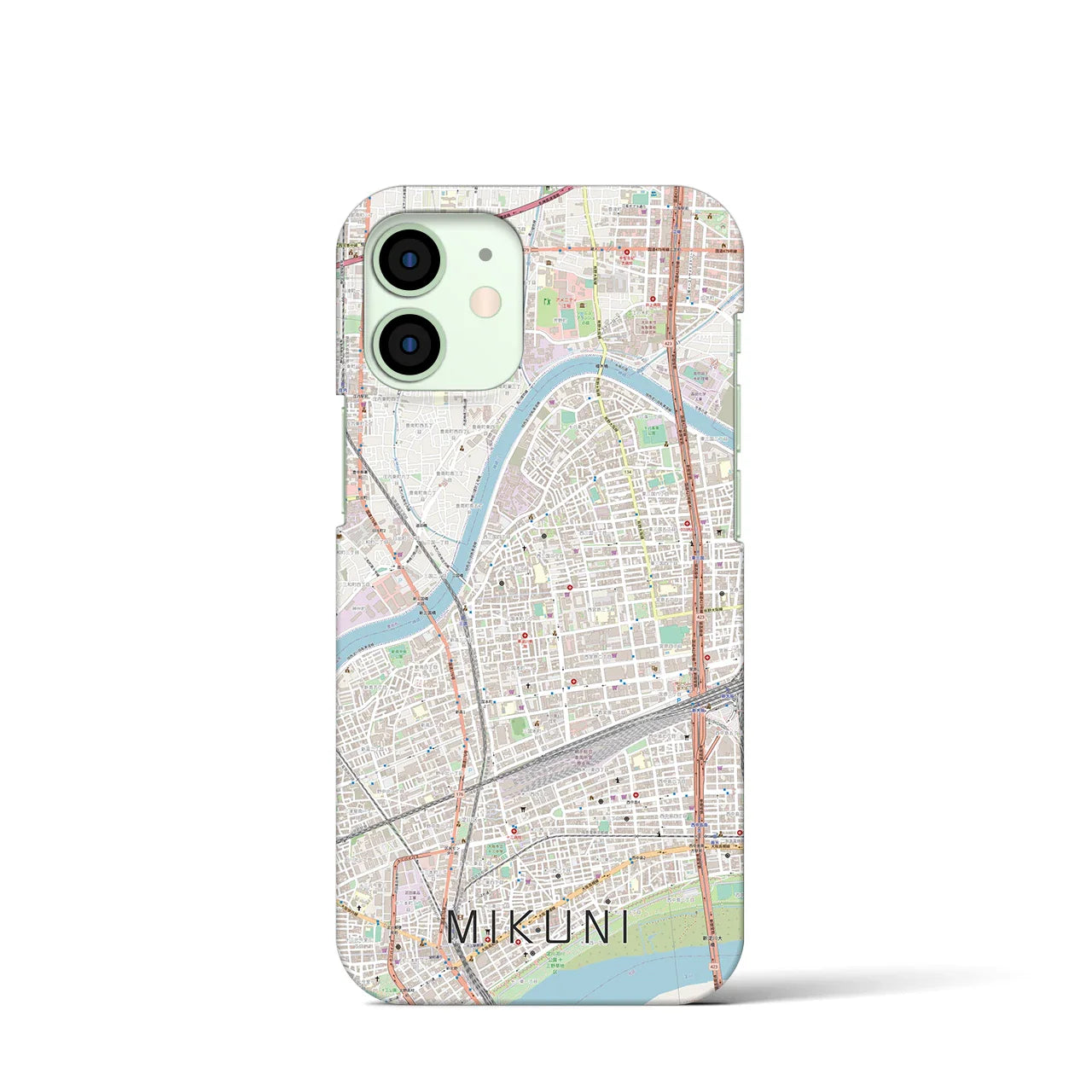 【三国(大阪府)】地図柄iPhoneケース(バックカバータイプ)