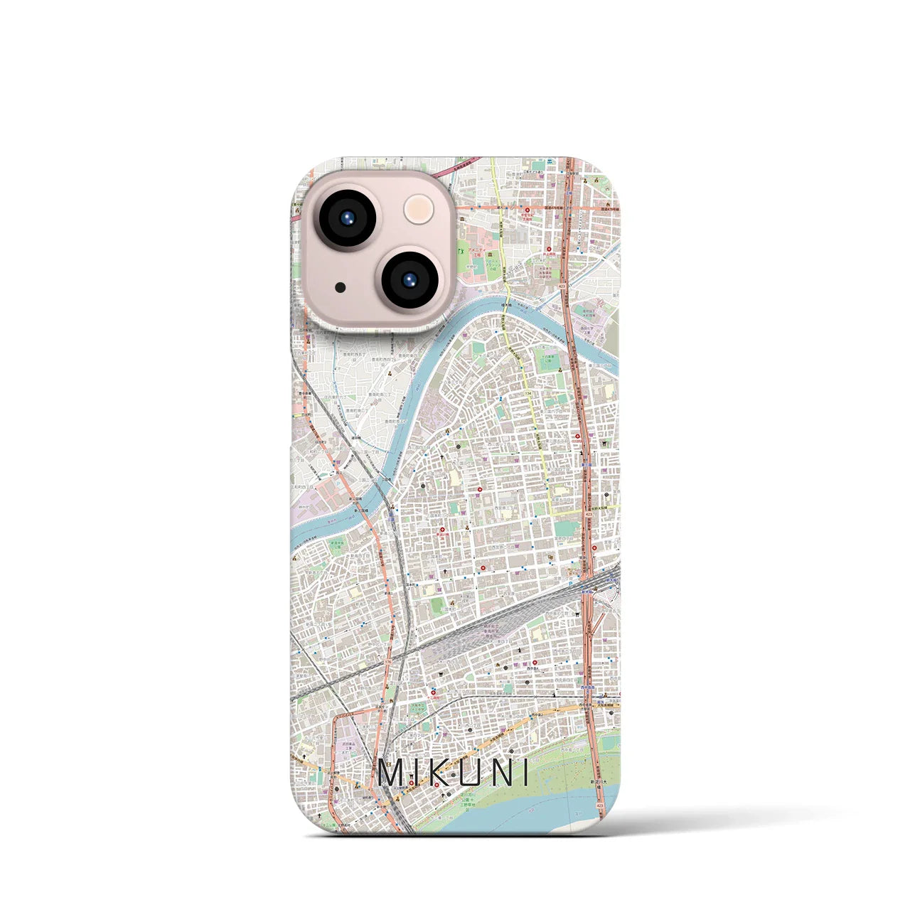 【三国(大阪府)】地図柄iPhoneケース(バックカバータイプ)