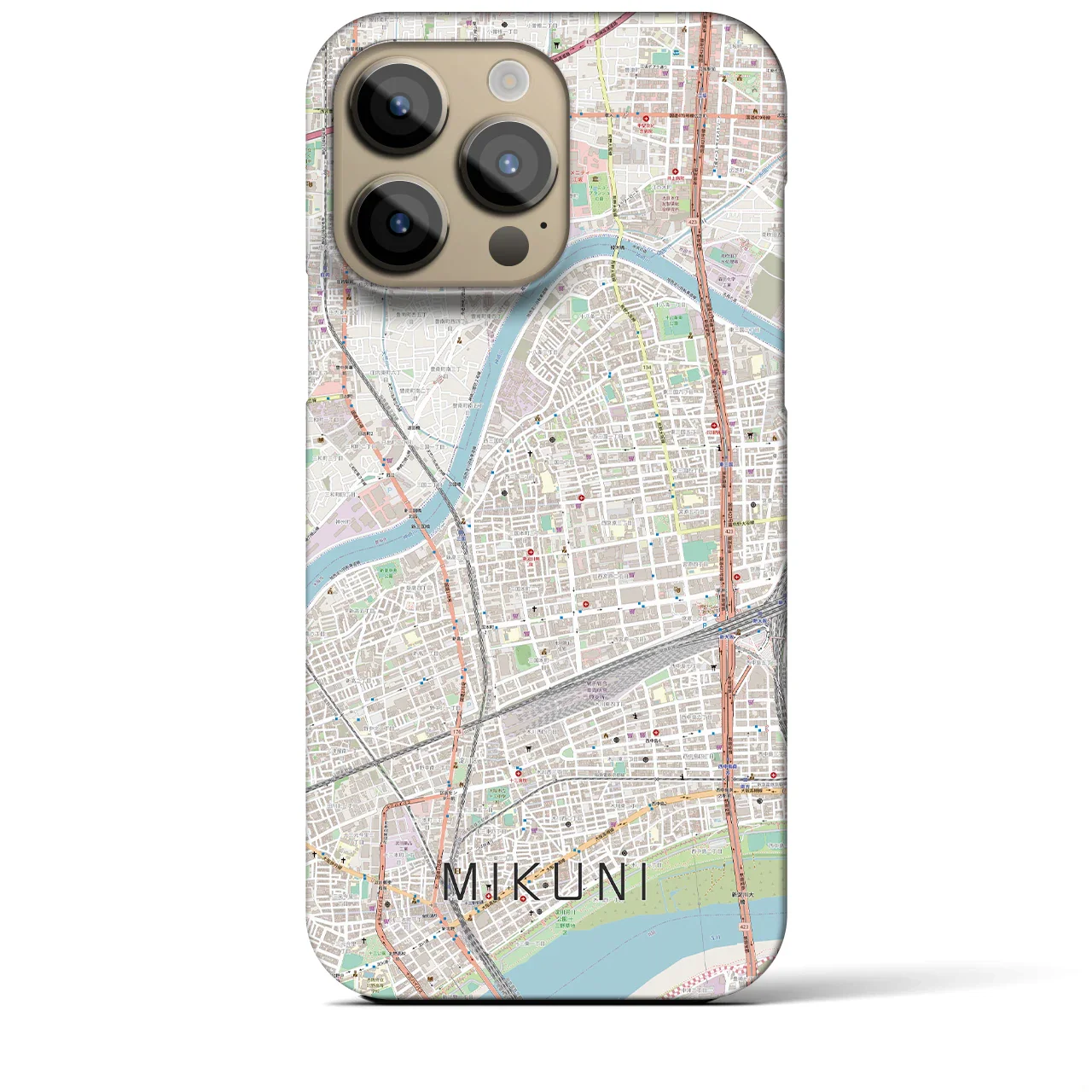 【三国(大阪府)】地図柄iPhoneケース(バックカバータイプ)
