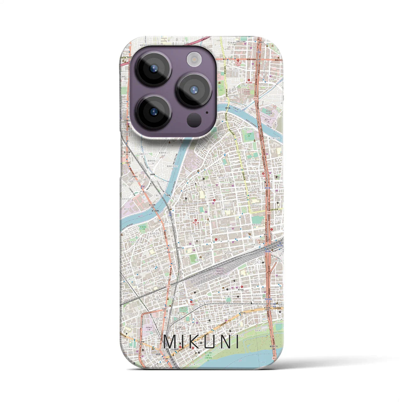 【三国(大阪府)】地図柄iPhoneケース(バックカバータイプ)