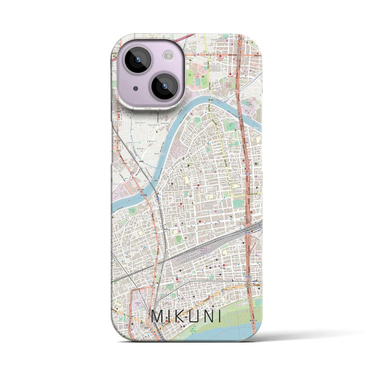 【三国(大阪府)】地図柄iPhoneケース(バックカバータイプ)