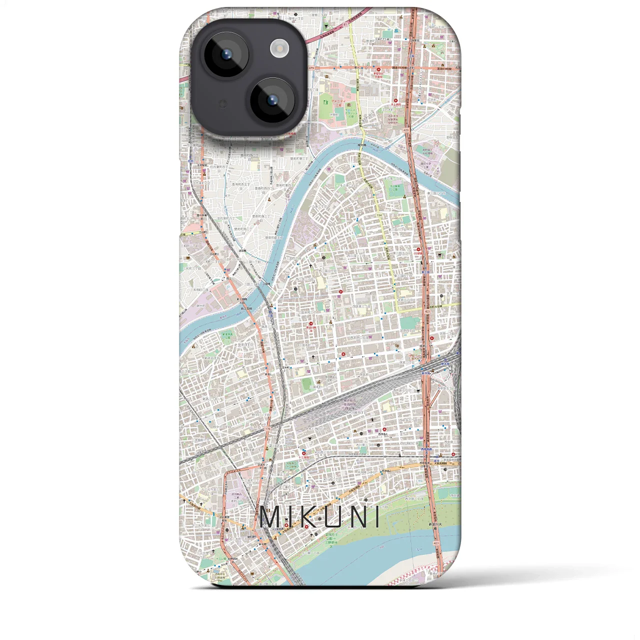 【三国(大阪府)】地図柄iPhoneケース(バックカバータイプ)