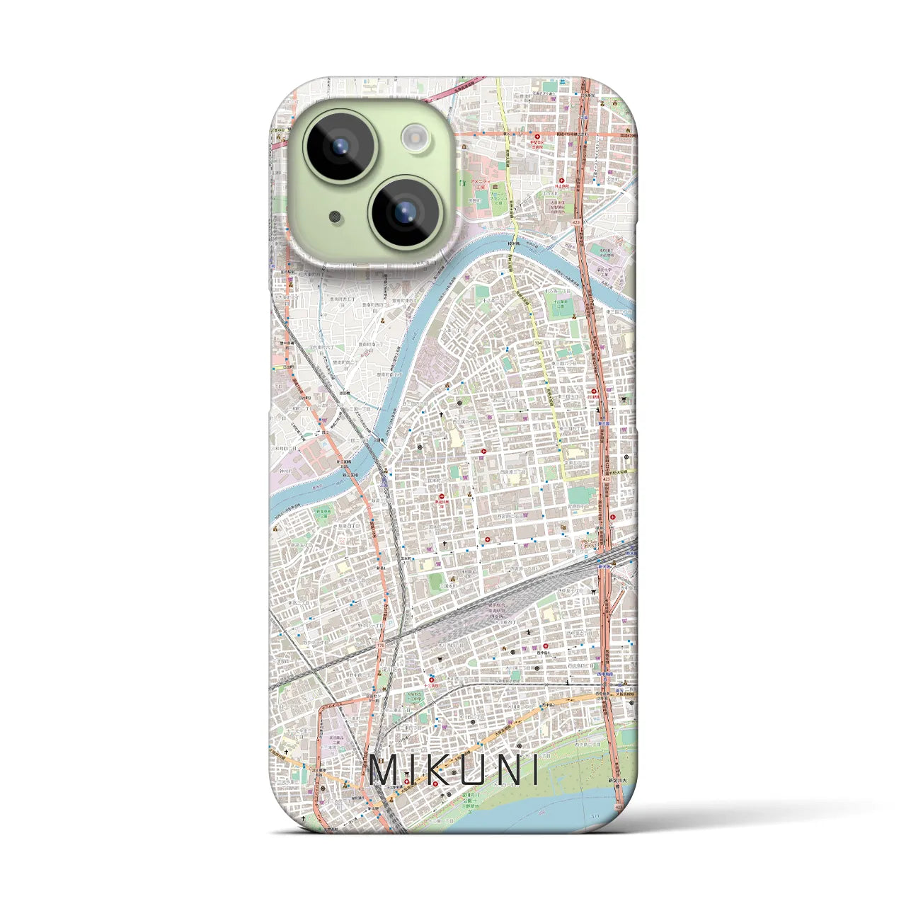【三国(大阪府)】地図柄iPhoneケース(バックカバータイプ)
