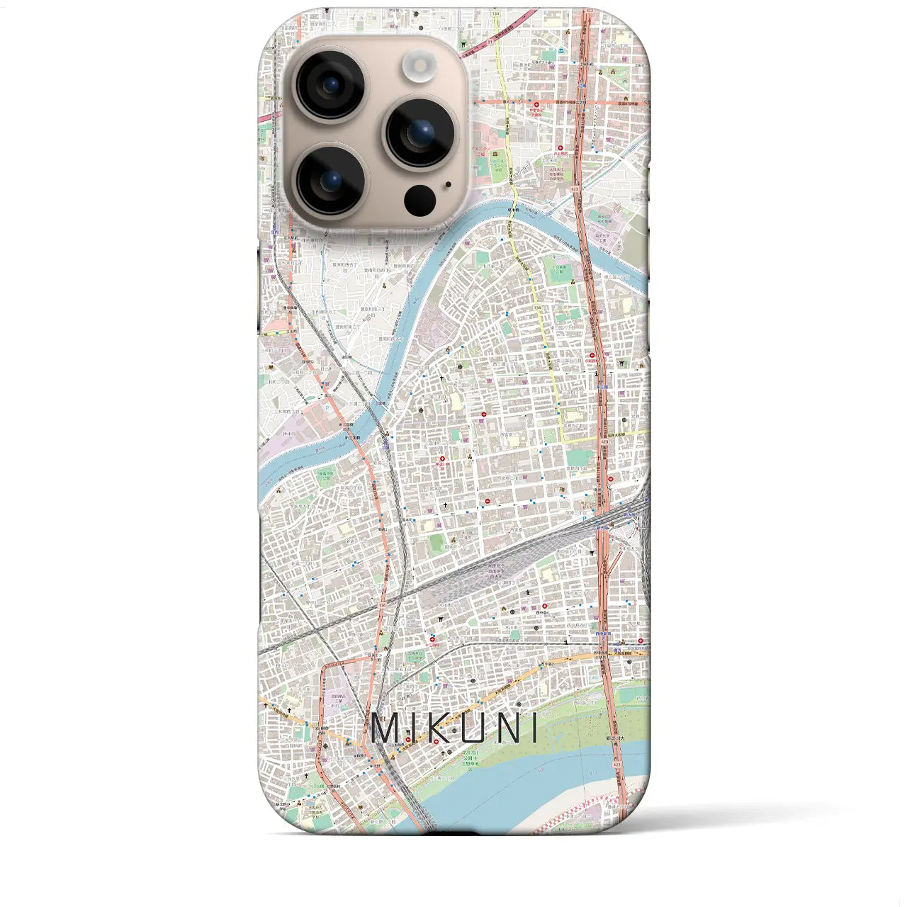 【三国(大阪府)】地図柄iPhoneケース(バックカバータイプ)