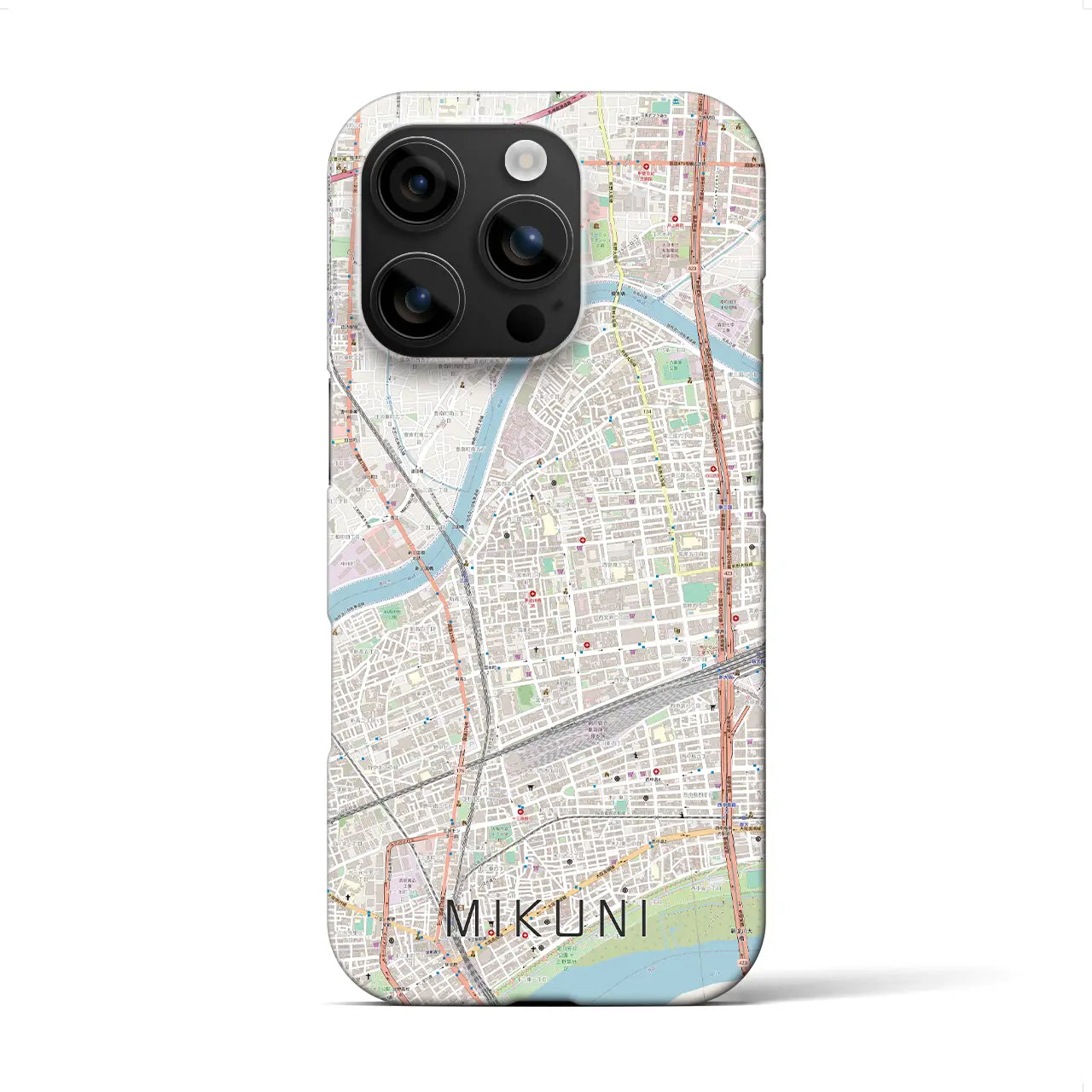 【三国(大阪府)】地図柄iPhoneケース(バックカバータイプ)
