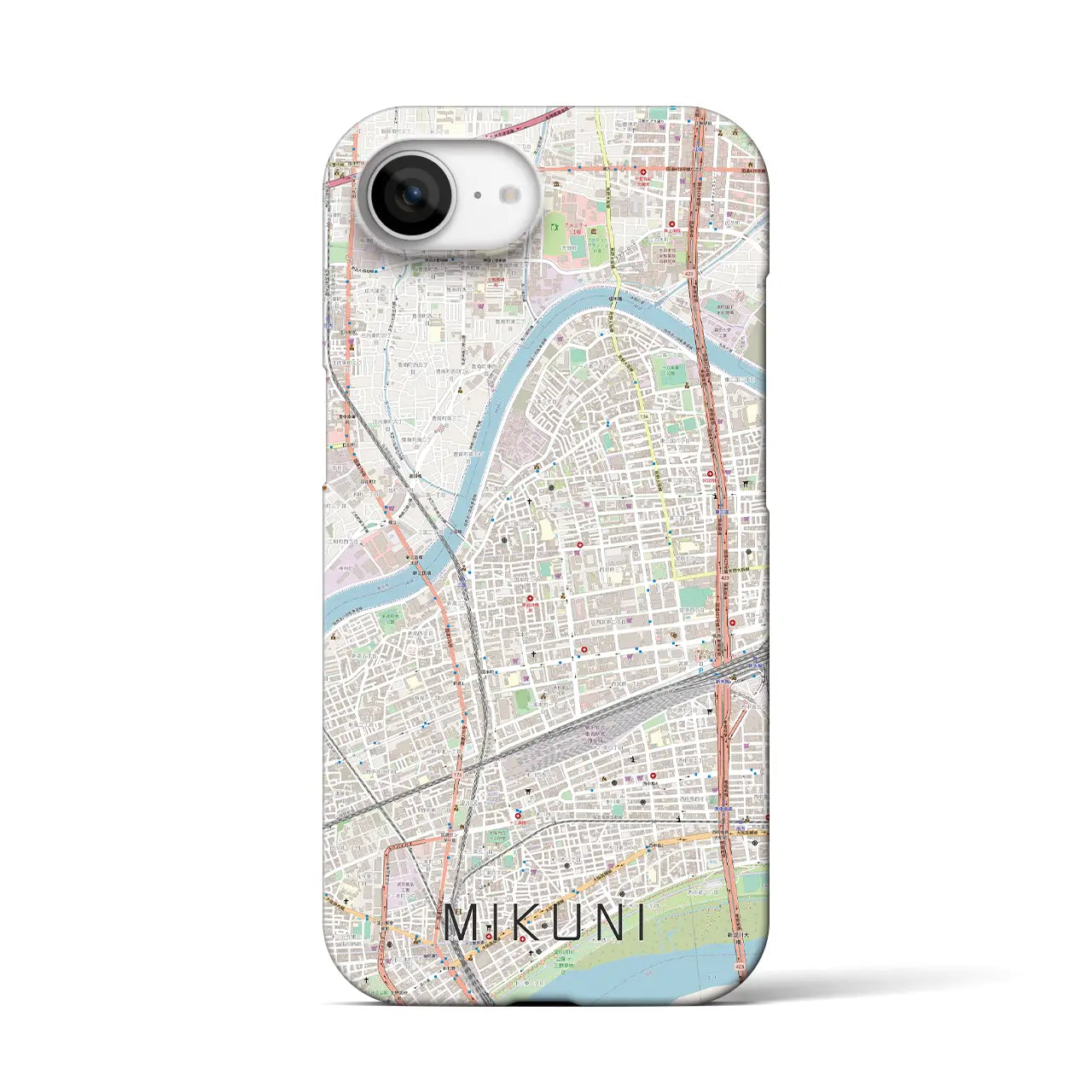 【三国(大阪府)】地図柄iPhoneケース(バックカバータイプ)