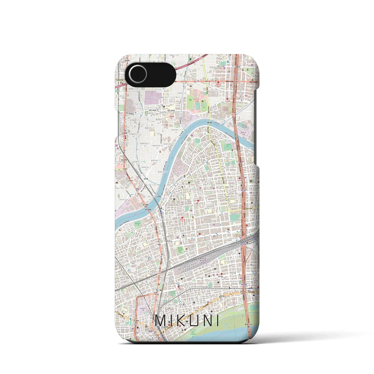 【三国(大阪府)】地図柄iPhoneケース(バックカバータイプ)