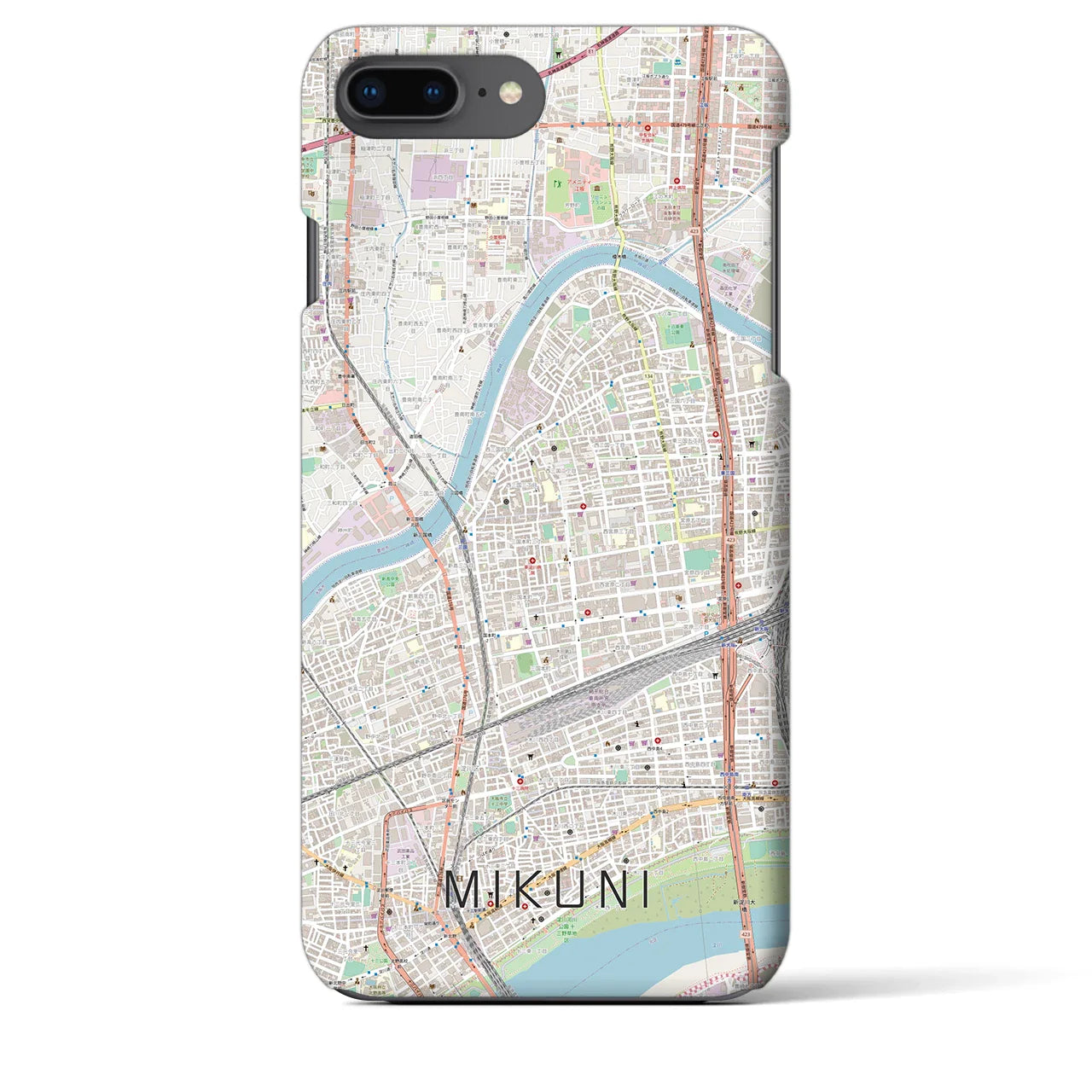 【三国(大阪府)】地図柄iPhoneケース(バックカバータイプ)