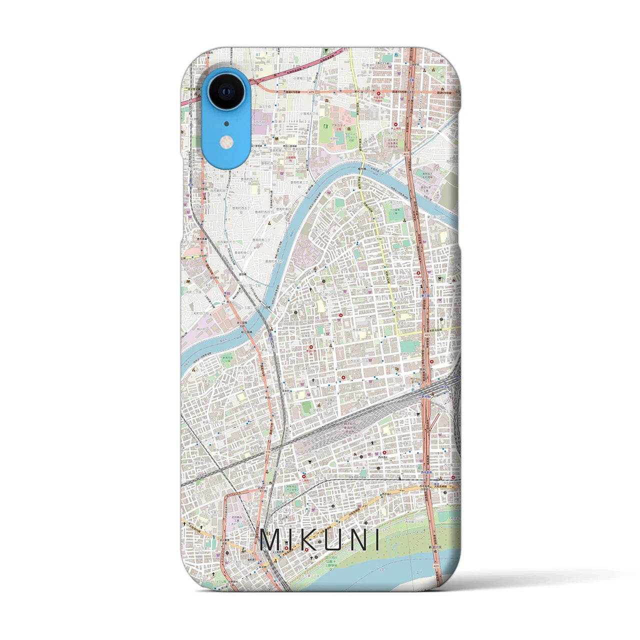 【三国(大阪府)】地図柄iPhoneケース(バックカバータイプ)