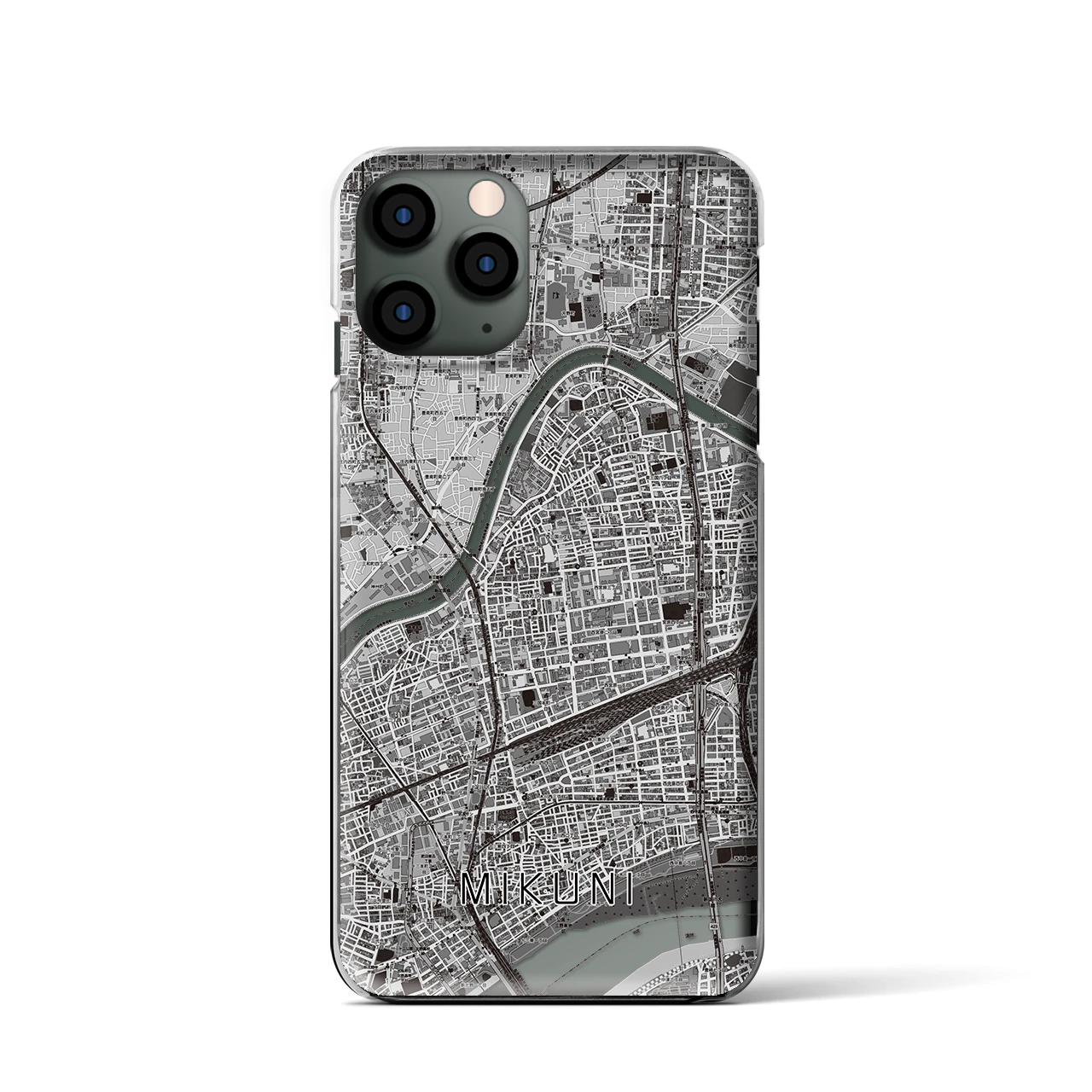 【三国(大阪府)】地図柄iPhoneケース(クリアタイプ)