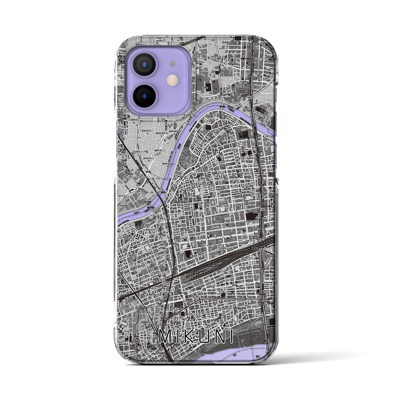 【三国(大阪府)】地図柄iPhoneケース(クリアタイプ)