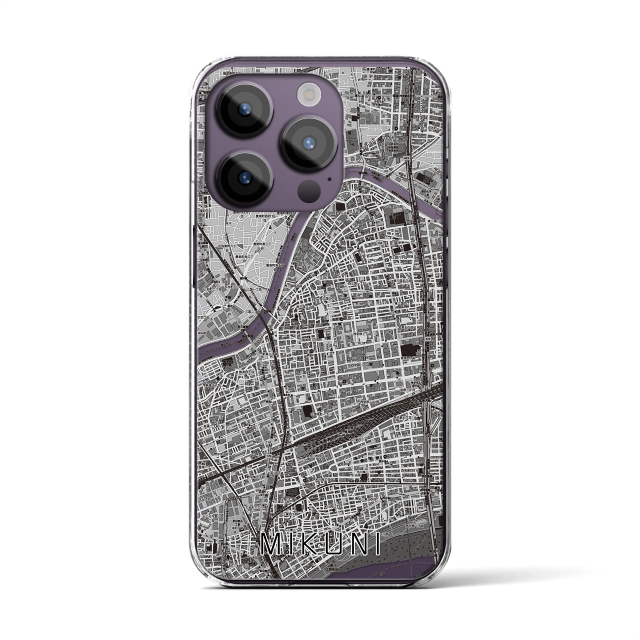 【三国(大阪府)】地図柄iPhoneケース(クリアタイプ)