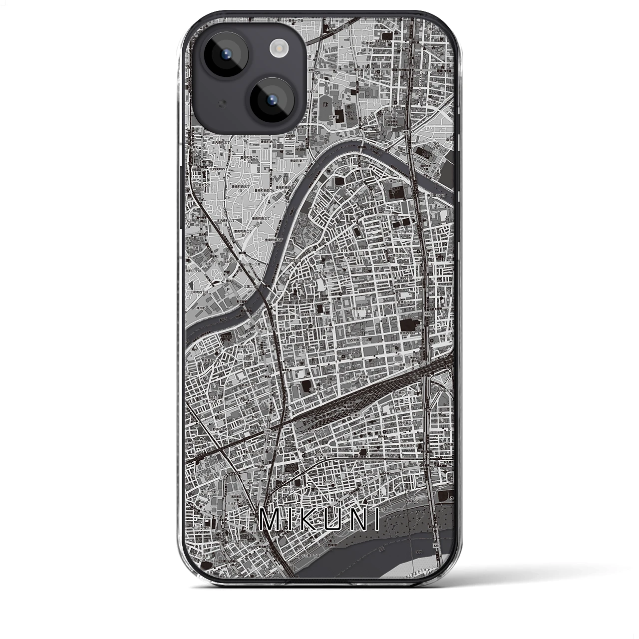 【三国(大阪府)】地図柄iPhoneケース(クリアタイプ)