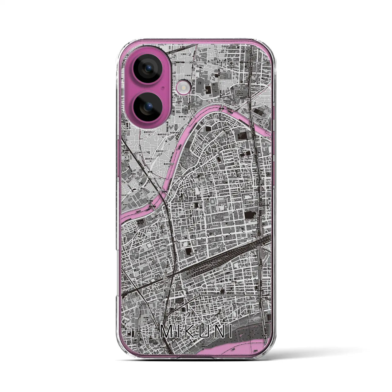 【三国(大阪府)】地図柄iPhoneケース(クリアタイプ)