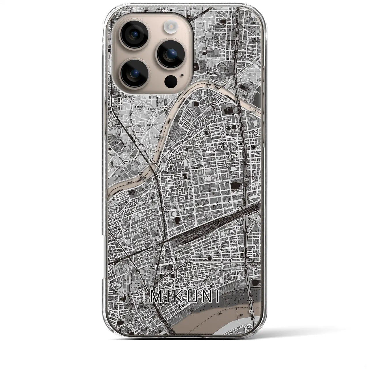 【三国(大阪府)】地図柄iPhoneケース(クリアタイプ)