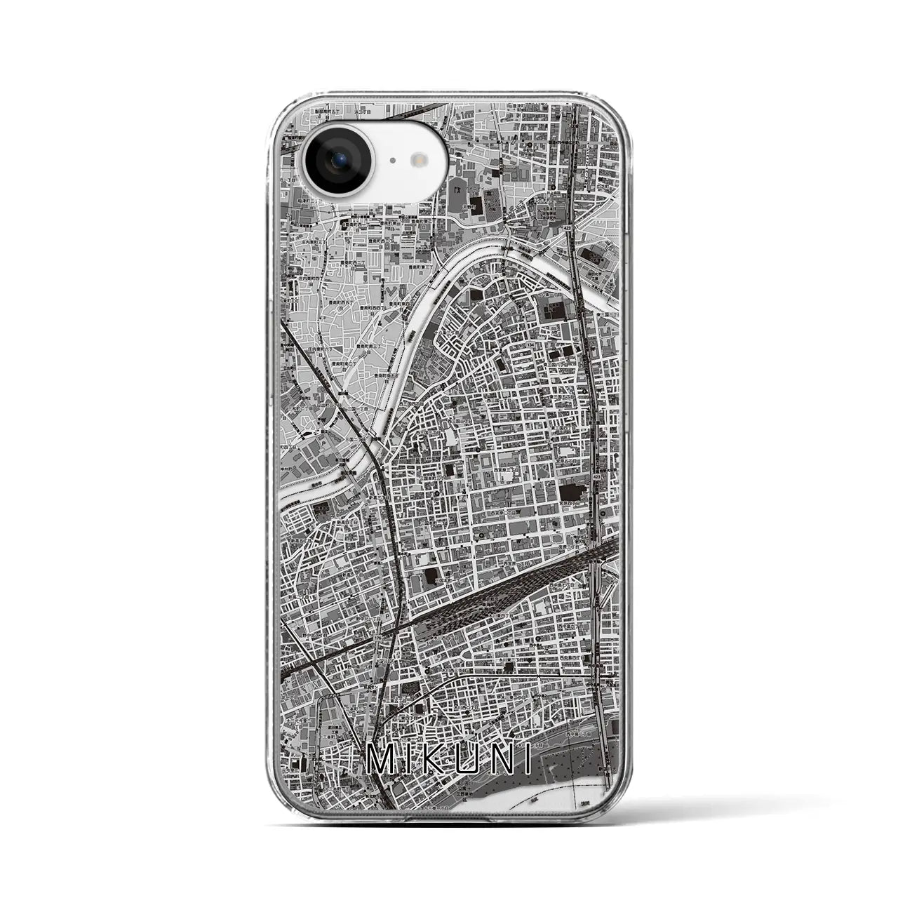 【三国(大阪府)】地図柄iPhoneケース(クリアタイプ)