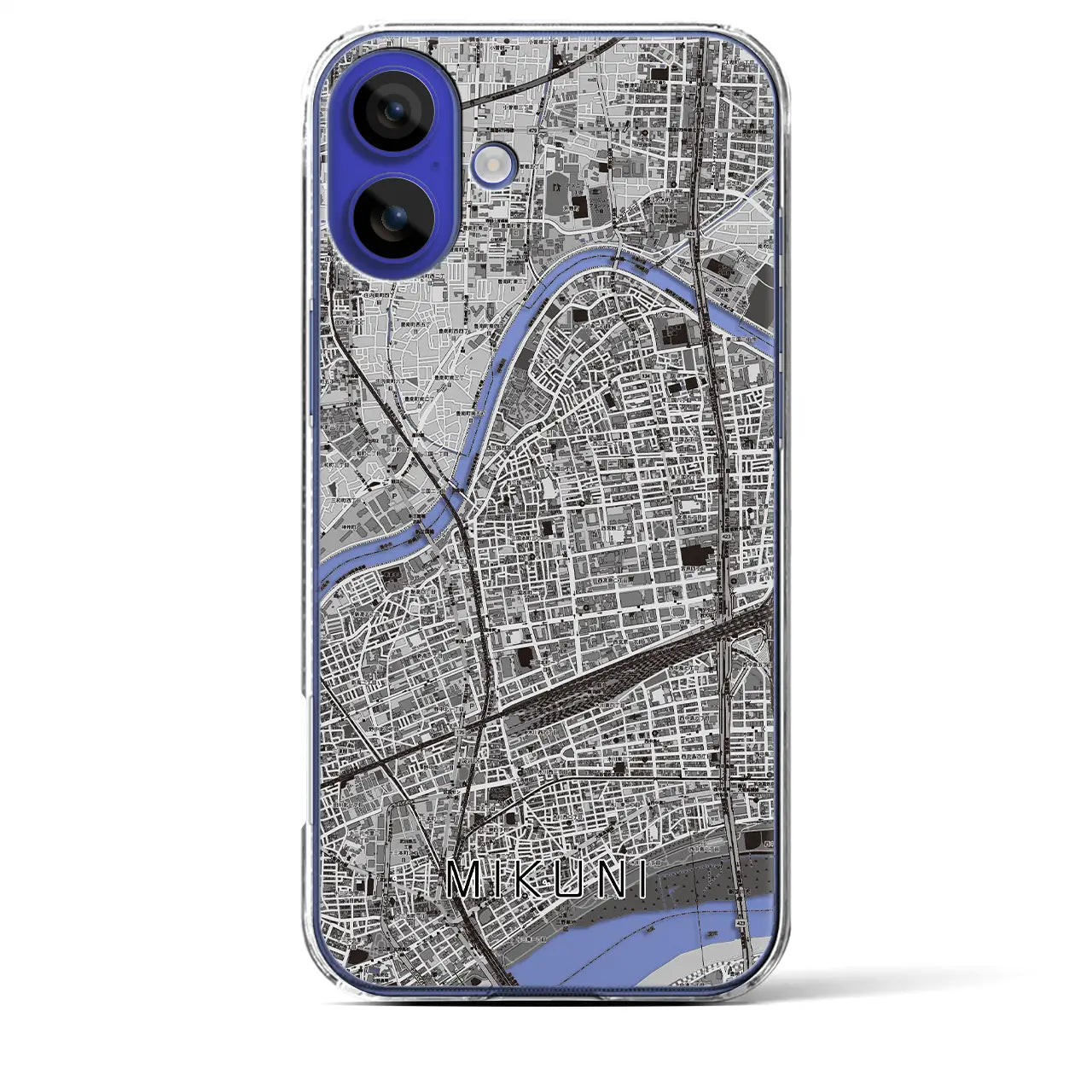 【三国(大阪府)】地図柄iPhoneケース(クリアタイプ)