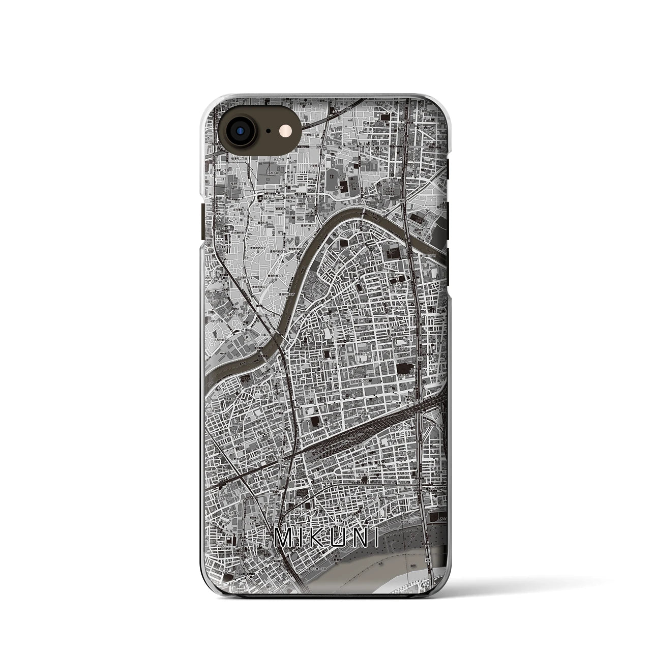 【三国(大阪府)】地図柄iPhoneケース(クリアタイプ)