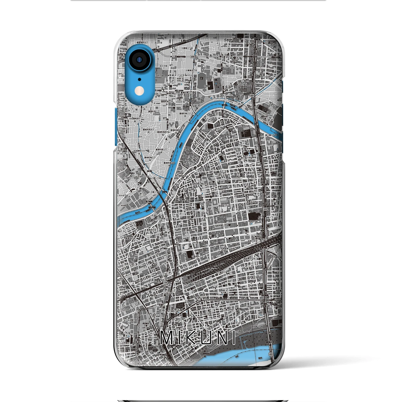 【三国(大阪府)】地図柄iPhoneケース(クリアタイプ)