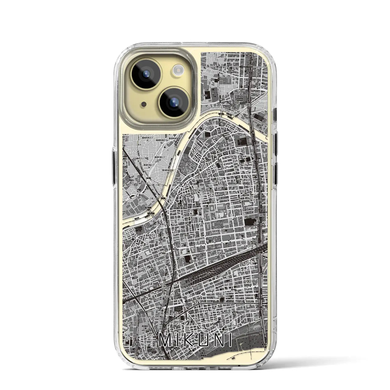 【三国(大阪府)】地図柄iPhoneケース(MagSafeタイプ)