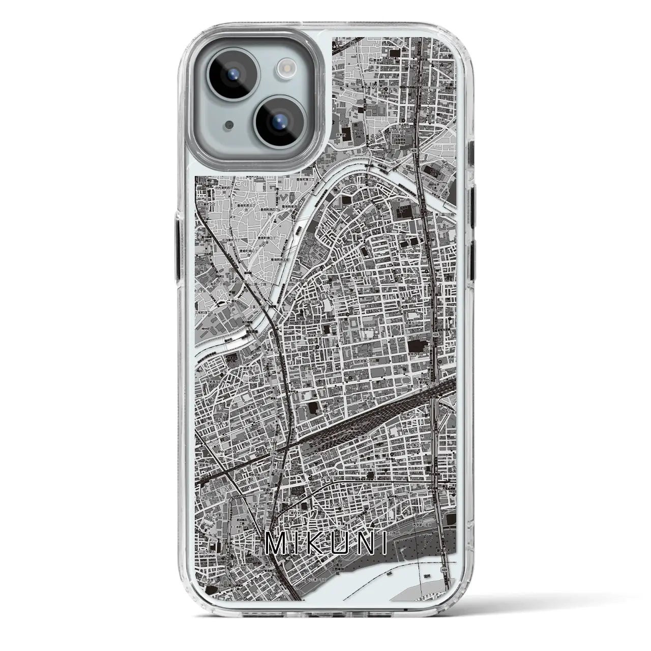 【三国(大阪府)】地図柄iPhoneケース(MagSafeタイプ)